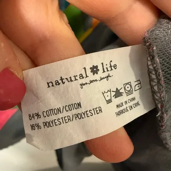 Natural Life Women's Billie Oversized Sweatshirt Tunic Boho Floral Gray OS - Picture 6 of 8